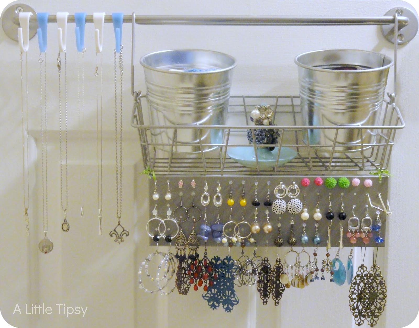 Homemade jewelry organizer